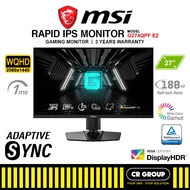 MSI G274QPF E2 - 27" WQHD IPS Monitor - 180Hz Refresh Rate - 1ms Response Time (3Yrs MSI Warranty)