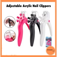 Adjustable Nail Acrylic Nail Clippers Stainless Steel U-shape Nail Cutter Sizer Catcher False Nail