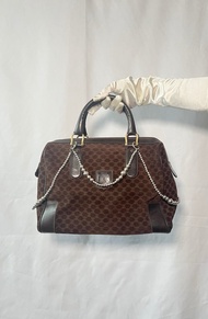 Celine啡色中古波士頓醫生包手提手挽袋 送銀色吊飾 日本Vintage