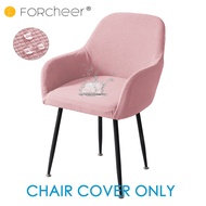 FORCHEER Water Resistant Jacquard Curved Chair Cover Elastic Makeup Chair Cover Single Sofa Chair Co