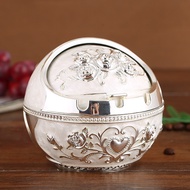 [New] [Spot] Ashtray Creative Personality Trend Metal Lidded Drop-Resistant Home Living Room round Ashtray