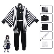 Bộ Kimono Màu Đen Diệt Quỷ Cứu Nhân Iguro Obanai Anime Trang Phục Cosplay Cho Trẻ Em Người Lớn Bộ Tó