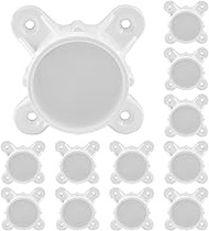 BokWin 1-1/4 Inch PVC Flange 12 Packs, Table Leg Cap Fittings Furniture Screw Tab Caps for DIY Rod H