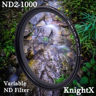 KnightX ND2-1000 variable Neutral Density Adjustable ND2 TO ND1000 ND400 ND4 ND8 ND16 ND32 Camera Lens Filter 49mm 52mm 55mm 58mm 62mm 67mm 72mm 77mm For canon eos sony nikon 200d d3300 set 700d 50d d5300