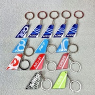 FZ Airbus A320 A330 A340 A350 A380 Keyring Aircraft Model Tail Keychain Best Gift for Flight Crew Av