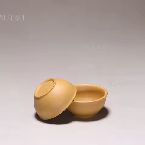 6Pcs Raw Ore Yellow Duan Clay Zisha Master Tea Cups Natural Sand Matte Surface Yixing Purple Clay Ta