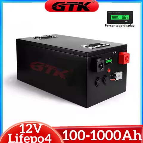 GTK Batterie 12V Lithium Rechargeable 100Ah 200Ah 300Ah 400Ah 500Ah 600Ah 800Ah 1000Ah Lifepo4 for O