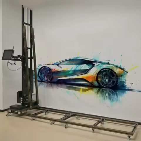 4 meter Wall Printers 3D 5D Vertical Water Based Ink Wall Mural Printer Touch Screen PC Build Direct