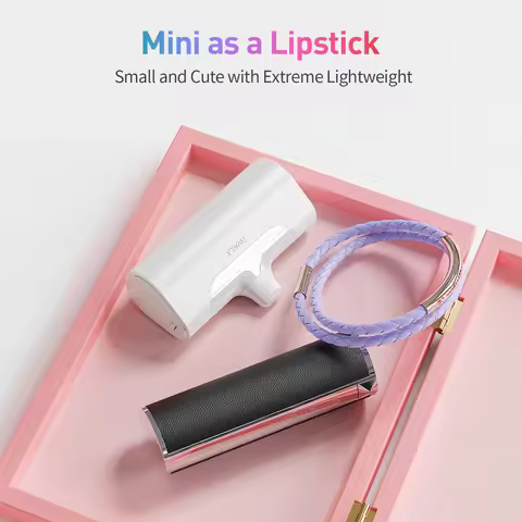 iWALK Mini Portable Charger 4500mAh: Small as Lipstick, Big on Power, Ideal for iPhones