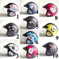 New Helm Bogo Kaca Bening Dewasa Retro Wanita Motif Polos Free Kardus