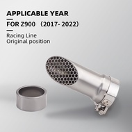 Slip on Stainless Steel Muffler With Mesh Motorcycle Exhaust System For Z900 Z900e A2 Z900 2017-2022