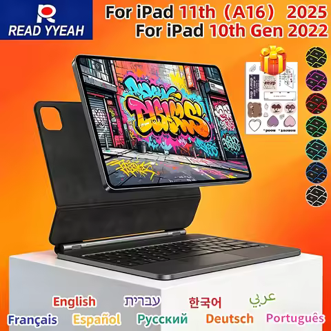 Magic Keyboard Folio For iPad 10th Gen 11th A16 2025 Smart Case Pro 11 12.9 2018-2022 Pro 13 Air 11 