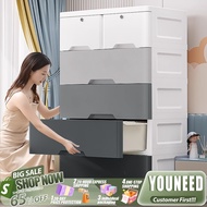 YOUNEED 50cm Durabox Cabinet Drawer Clothes Storage Cabinet With Wheels Drawer With Lock Clothes