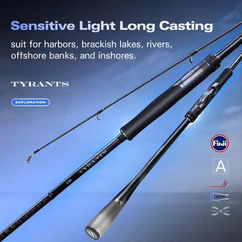TSURINOYA Inshore Spinning Rod TYRANTS S802M S902M S962M S962MH 2 Section Carbon Fishing Rod High St