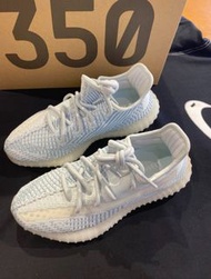 全新現貨adidas originals Yeezy Boost 350 V2 冰藍"cloud white" Cloud White耐磨 低幫休閒鞋 男女同款