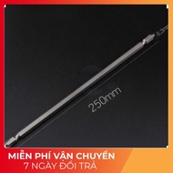 PH2 Screwdriver Bit 2 Bake Cross Heads 6.3mm Length 250mm Tech Components