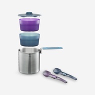 FORCLAZ Stainless steel trekking cookset - 2-person - MT500