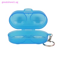GREATSHORE Plastic 2 Ping-pong Balls Storage Box  Storage Case With Key Chain For Sport Training Accessories SG