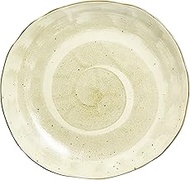 Ichiku Mino Ware 127-0903 Powdered Swirl Pattern Curry Dish, Pasta Plate, Long Side Approx. 9.8 x 9.