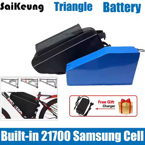 Champ Rider 48V 45AH 50AH Triangle Ebike Battery Electric Bike 52V 21700 Cell 72V 60AH 30ah 35ah40AH