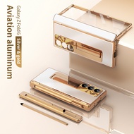 Samsung Galaxy Z Fold 6 5G CaseLuxury Aluminum Alloy Protective Cover with Pen Holder & S PenBuilt-i