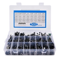 24Value 500pcs/lot 200pcs/lot Low Frequency Aluminum 16-50V Mix Electrolytic Capacitor Assortment Bo
