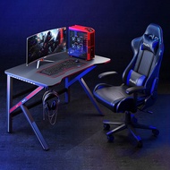 JUNYE RGB gaming table with lamp Meja permainan  electric computer table and chair set home office laptop table 120cm 140cm