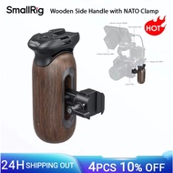 SmallRig Wooden Side Handle with NATO Clamp for Cages or Mounting Plates With a NATO Rail, up to 15k