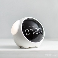 Children LED Emoticon Pixel Alarm Clock Smart Luminous Alarm Clock Student Bedside Snooze Digital Sm