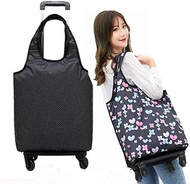 Shopping Trolley,Folding Shopping cart on Wheels Large and Lightweight Utility Trolley with 4 Wheels