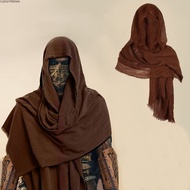 CLEIGHTEEN8H Men's Medieval Pirate Retro Hood, Lightweight Unisex Wrap Cloak, Black/Brown Medieval H