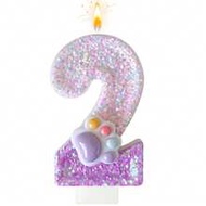 New Paw Print Decorated Number 0-9 Birthday Candles, 1st, 2nd, 10th, 11th, 15th, 16th, 18th, 20th, 3