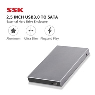 【CW】 SSK HDD Case 2.5นิ้ว SATA เป็น USB 3.0อะแดปเตอร์ฮาร์ดไดรฟ์ Enclosure SSD HDD กรณีฮาร์ดดิสก์กล่องกล่อง HDD เหล็กสีเทาเขา V600 สินค้าสปอต สินค้าสปอต A วันวาเลนไทน์ gift