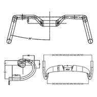 35mm Lift Gravel Carbon Bicycle Handlebar T1000 Aero Handlebar Ultra Light 340mm360/380/400/420/44c