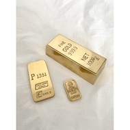 REPLIKA Fulldeco - Dummy Gold Bar - Replica Gold Bar - Gold Bar Photo Props - Gold Photo Props - Gold Bar Photo Props