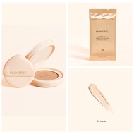 SKINTIFIC Cover All Perfect Sunscreen Cushion High Coverage Poreless Flawless Foundation 24H Long-la