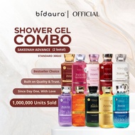 Bidaura Combo Sakeenah Advance (2 Botol) Standard 300ml | 66x Mandian | Aura 7 Bunga Body Wash Showe