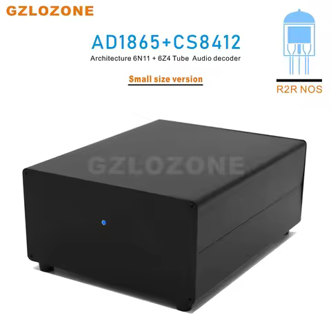 R2R NOS AD1865+CS8412 Architecture Audio Decoder 6N11+6Z4 Tube DAC SILVER/BLACK (Optional)