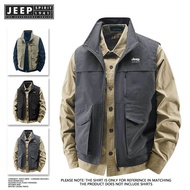 JEEP SPIRIT 1941 ESTD Spring and summer men's thin multi pocket youth vest