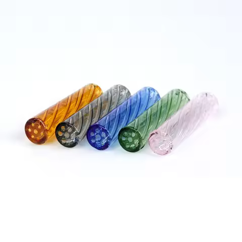 10Pcs 7mm 8mm 9mm 10mm 12mm H30mm Mini Glass Cigaret Filter Tips Round Mouth Tip For Dry Herb Tobacc