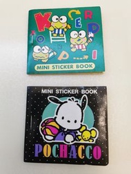 全新絕版 Sanrio Keroppi Pochacco PC狗 迷你貼紙簿 mini sticker book