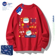 เสื้อสเวตเตอร์สีแดงปีมังกร NASA ชุดฤดูหนาวปีใหม่สำหรับเด็กเสื้อผ้าเด็กชายและเด็กหญิงอายุ12ปีปีนักษัตรตัวเองปี2024ชุดตรุษจีน