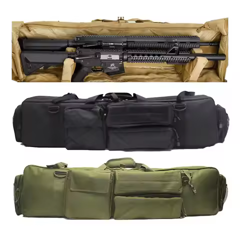 Tactical Dual Gun Bag Military Hunting Sniper Backpack Double Rifle Carry Hunting Bags for M249 M4A1