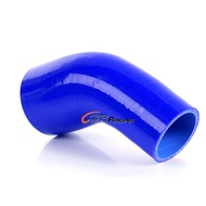 2.5"-3" 45 Degree Silicone Eblow Reduce Turbo Intercooler Pipe Blue 64-76mm
