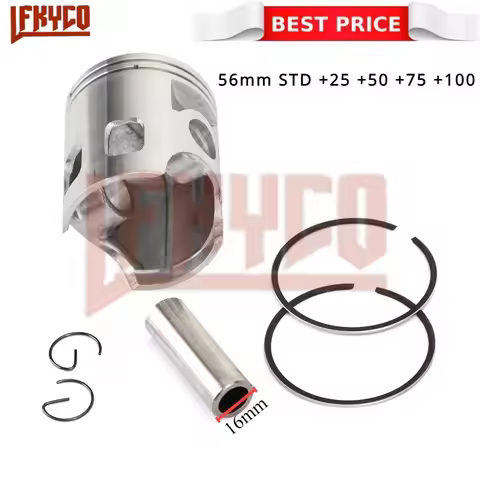 Moto Engine Parts 56mm STD +25 +50 +75 +100 Bore for Yamaha DT 125 DT125 Cylinder Piston Pin Rings K