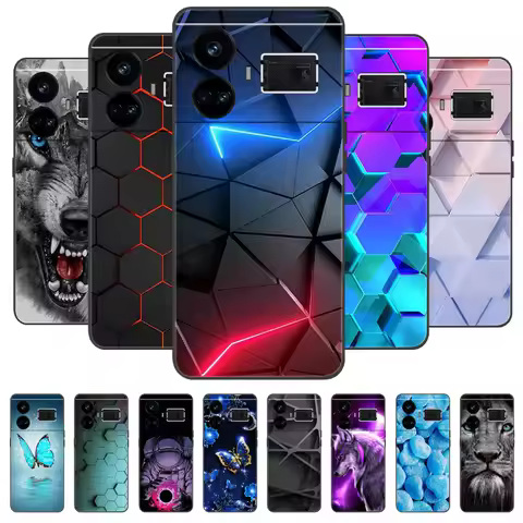 For Realme GT5 240W Case Soft TPU Silicone Back Cover for Realme GT5 Phone Cases RealmeGT5 GT 5 Full