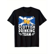 Skotlandia Funny Beer Lovers T-Shirt "Scotthish Drinking Team" - Team T-Shirt, Team Work Top, Team S