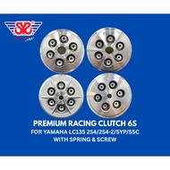 SYS - PREMIUM RACING CLUTCH 6 SPRING FOR YAMAHA 2S42/2S42-2/55C/5YP/Y15/R15 - WITH SPRING & SCREW