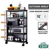 YSHF Kitchen Rack Stainless Steel Rack Microwave Oven Shelf Kitchen Storage Oven Organizer
