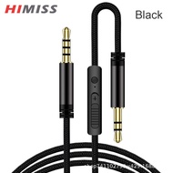 HIMISS 3.5mm Male To Male Audio Cable With Volume Control Mic Replacement Audio Cable Cord Aux Wire For PC Phone Speaker Car